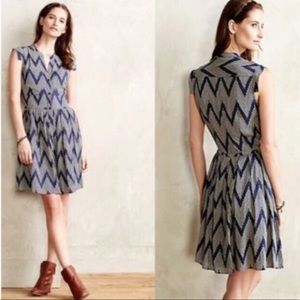 Anthropologie West Street Chevron Shirt Dress